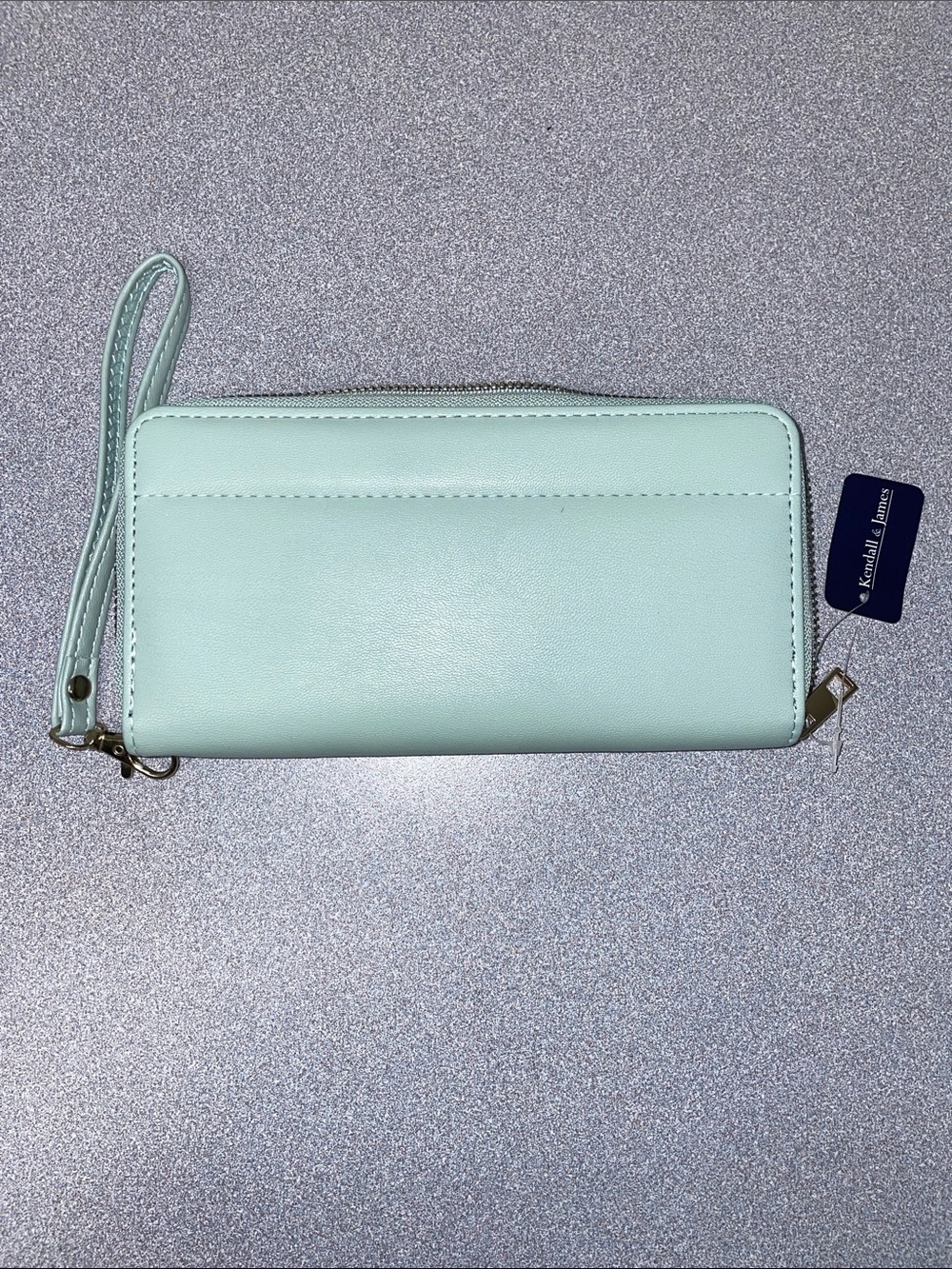 Kendall & James Mint Zip Around Wallet NWT